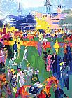 Leroy Neiman Canvas Paintings - Derby Day Paddock
